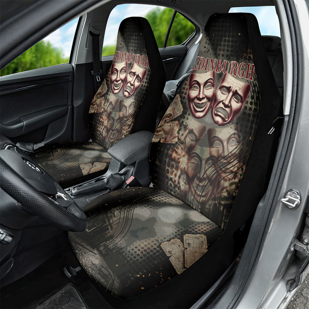 Edinburgh Fringe Car Seat Cover Scotland Fringe Arts Comedy Tragedy Masks Castle Moon