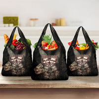 Edinburgh Fringe Grocery Bag Scotland Fringe Arts Comedy Tragedy Masks Castle Moon