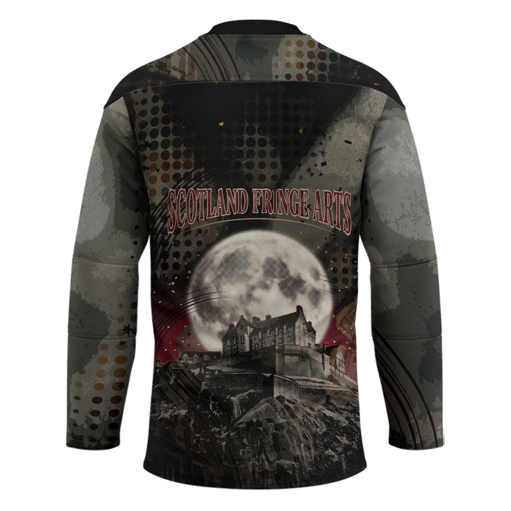 Edinburgh Fringe Hockey Jersey Scotland Fringe Arts Comedy Tragedy Masks Castle Moon