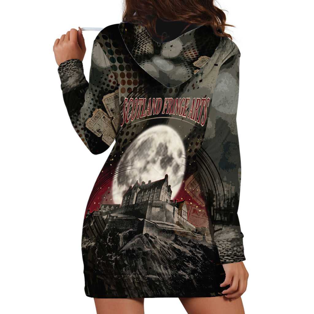 Edinburgh Fringe Hoodie Dress Scotland Fringe Arts Comedy Tragedy Masks Castle Moon