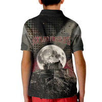 Edinburgh Fringe Kid Polo Shirt Scotland Fringe Arts Comedy Tragedy Masks Castle Moon