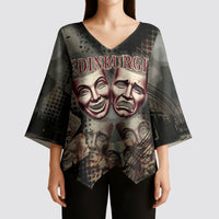 Edinburgh Fringe Kimono Sleeve Blouse Scotland Fringe Arts Comedy Tragedy Masks Castle Moon