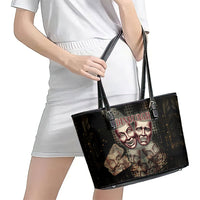 Edinburgh Fringe Leather Tote Bag Scotland Fringe Arts Comedy Tragedy Masks Castle Moon