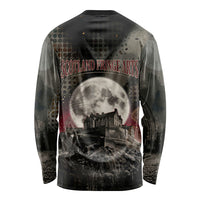Edinburgh Fringe Long Sleeve Shirt Scotland Fringe Arts Comedy Tragedy Masks Castle Moon