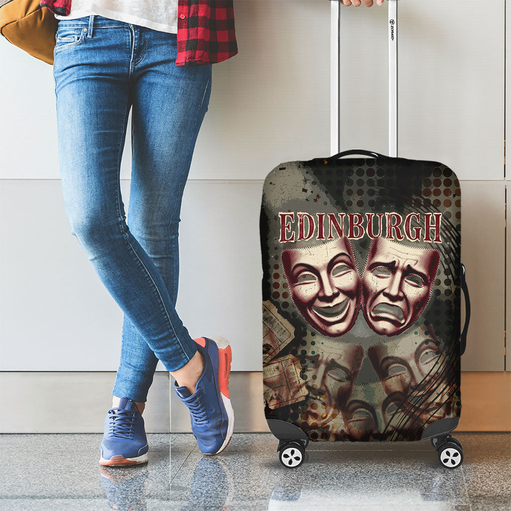 Edinburgh Fringe Luggage Cover Scotland Fringe Arts Comedy Tragedy Masks Castle Moon