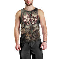 Edinburgh Fringe Men Tank Top Scotland Fringe Arts Comedy Tragedy Masks Castle Moon