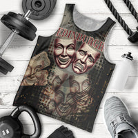 Edinburgh Fringe Men Tank Top Scotland Fringe Arts Comedy Tragedy Masks Castle Moon