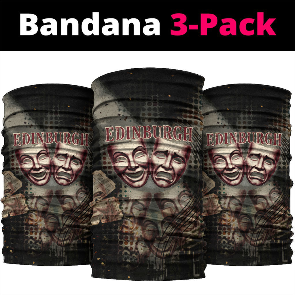 Edinburgh Fringe Neck Gaiter Scotland Fringe Arts Comedy Tragedy Masks Castle Moon