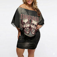 Edinburgh Fringe Off Shoulder Short Dress Scotland Fringe Arts Comedy Tragedy Masks Castle Moon
