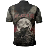 Edinburgh Fringe Polo Shirt Scotland Fringe Arts Comedy Tragedy Masks Castle Moon