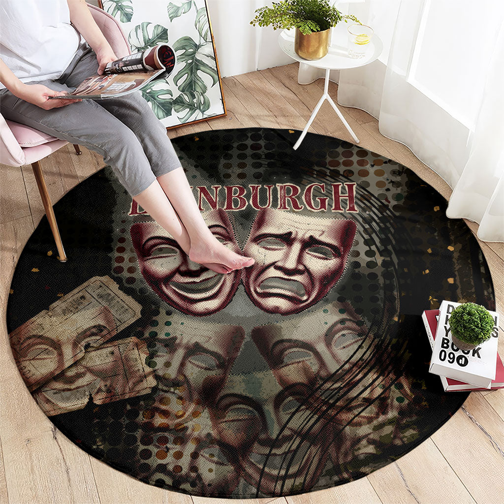 Edinburgh Fringe Round Carpet Scotland Fringe Arts Comedy Tragedy Masks Castle Moon