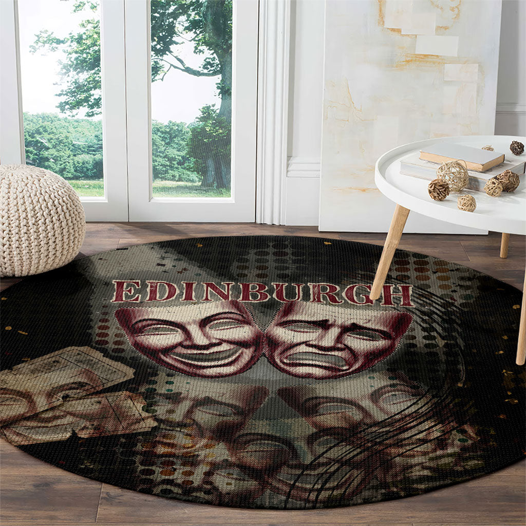Edinburgh Fringe Round Carpet Scotland Fringe Arts Comedy Tragedy Masks Castle Moon