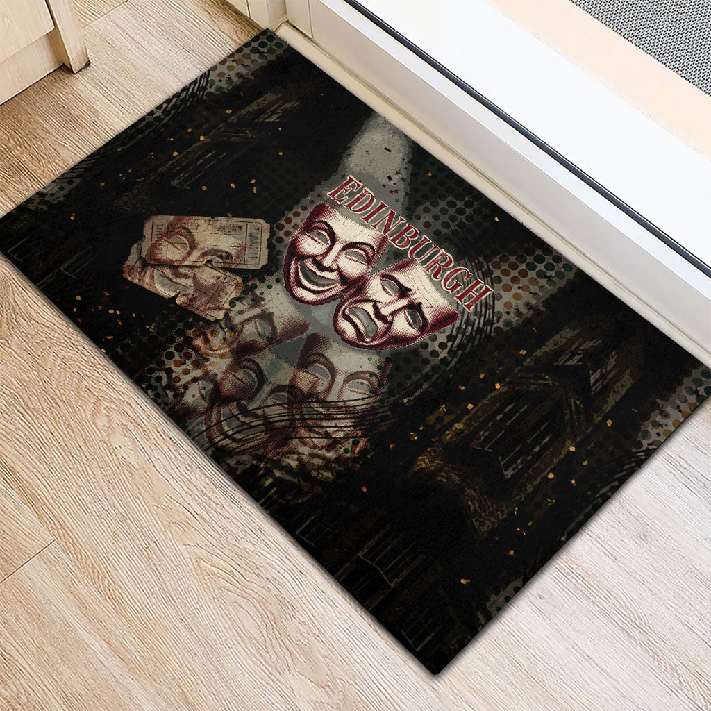 Edinburgh Fringe Rubber Doormat Scotland Fringe Arts Comedy Tragedy Masks Castle Moon