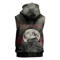 Edinburgh Fringe Sleeveless Hoodie Scotland Fringe Arts Comedy Tragedy Masks Castle Moon