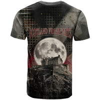 Edinburgh Fringe T Shirt Scotland Fringe Arts Comedy Tragedy Masks Castle Moon