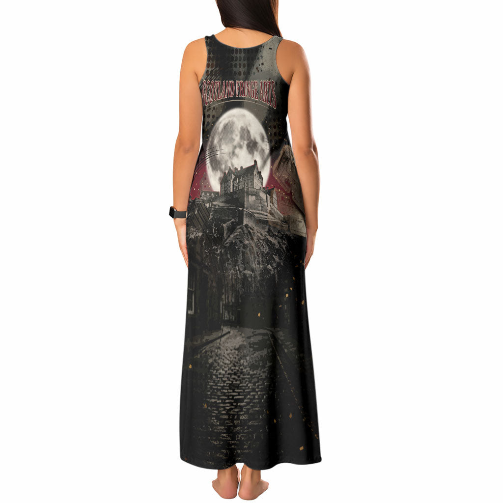 Edinburgh Fringe Tank Maxi Dress Scotland Fringe Arts Comedy Tragedy Masks Castle Moon