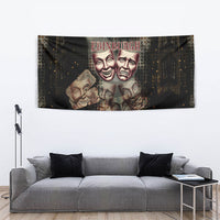 Edinburgh Fringe Tapestry Scotland Fringe Arts Comedy Tragedy Masks Castle Moon