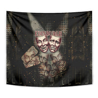 Edinburgh Fringe Tapestry Scotland Fringe Arts Comedy Tragedy Masks Castle Moon