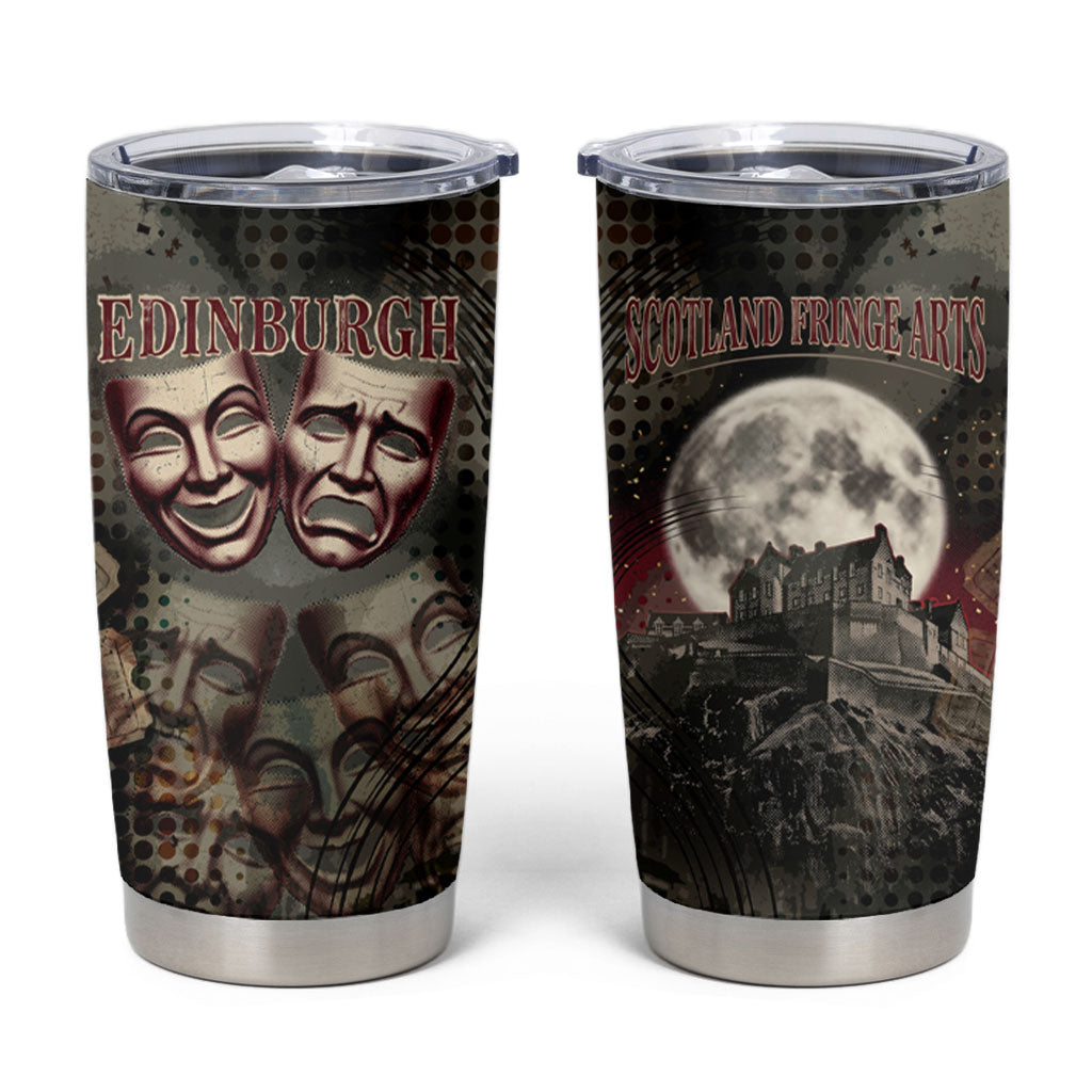 Edinburgh Fringe Tumbler Cup Scotland Fringe Arts Comedy Tragedy Masks Castle Moon