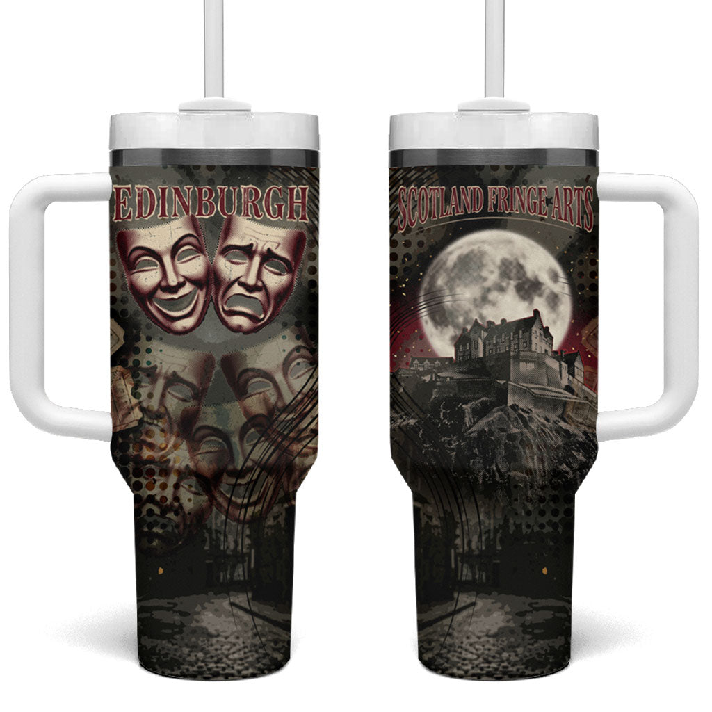 Edinburgh Fringe Tumbler With Handle Scotland Fringe Arts Comedy Tragedy Masks Castle Moon