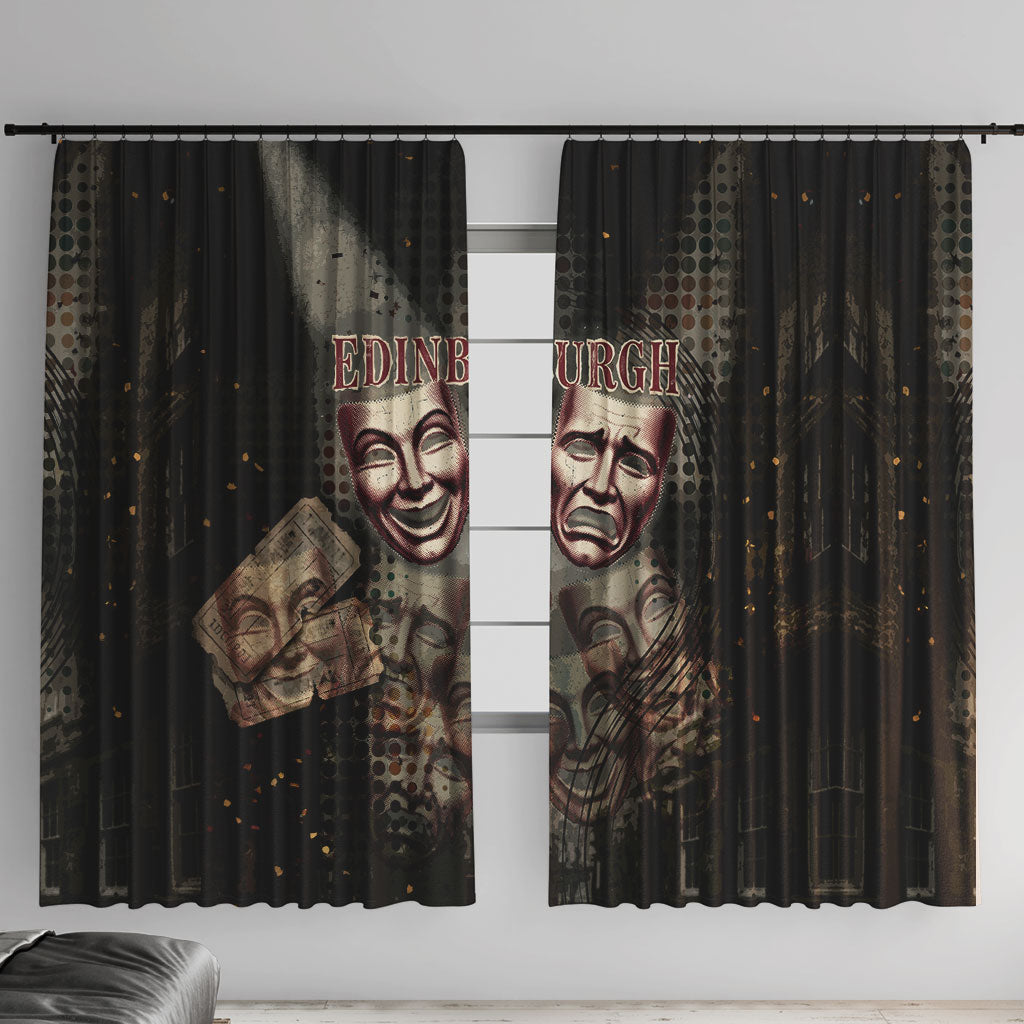 Edinburgh Fringe Window Curtain Scotland Fringe Arts Comedy Tragedy Masks Castle Moon