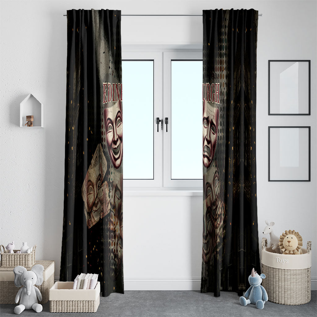 Edinburgh Fringe Window Curtain Scotland Fringe Arts Comedy Tragedy Masks Castle Moon