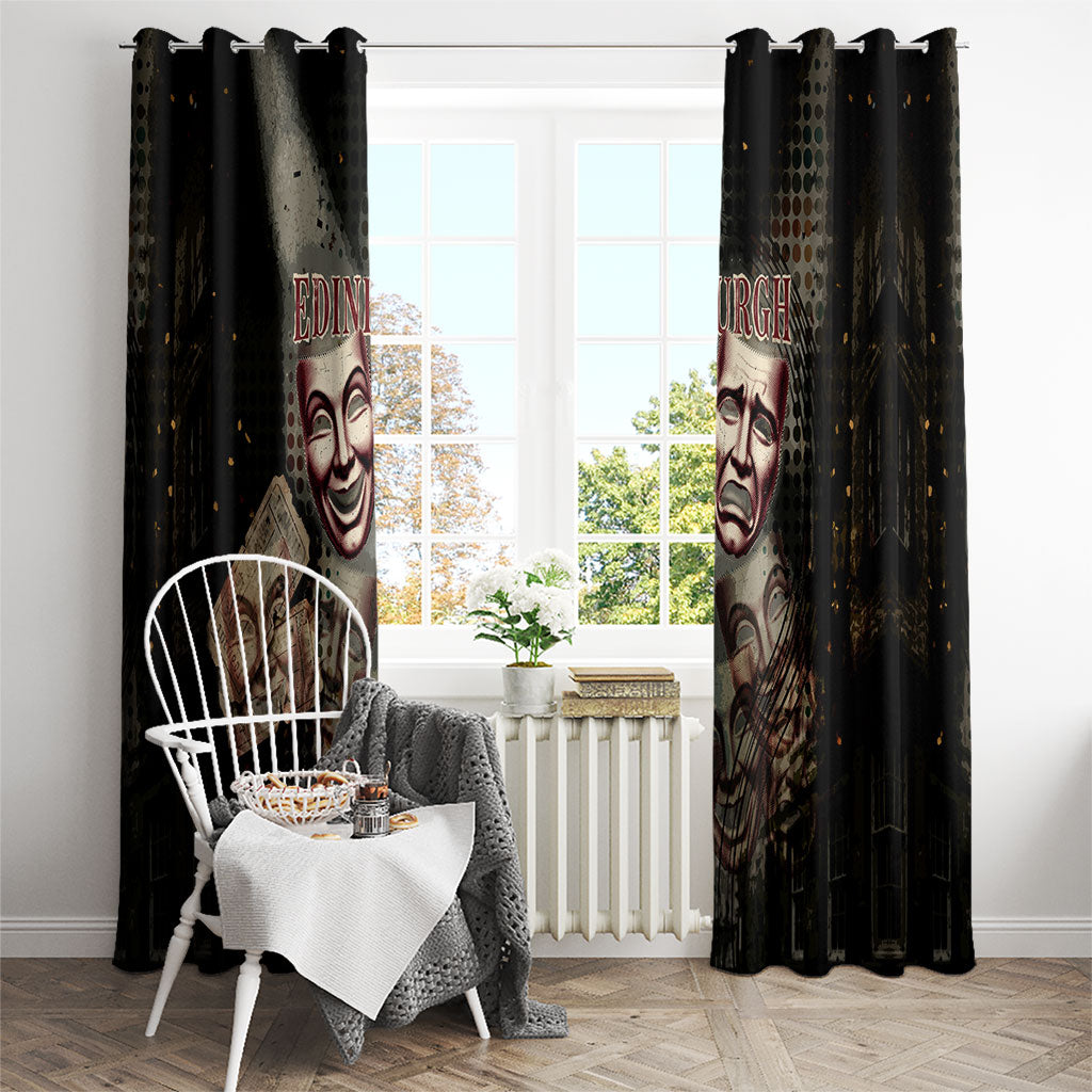 Edinburgh Fringe Window Curtain Scotland Fringe Arts Comedy Tragedy Masks Castle Moon