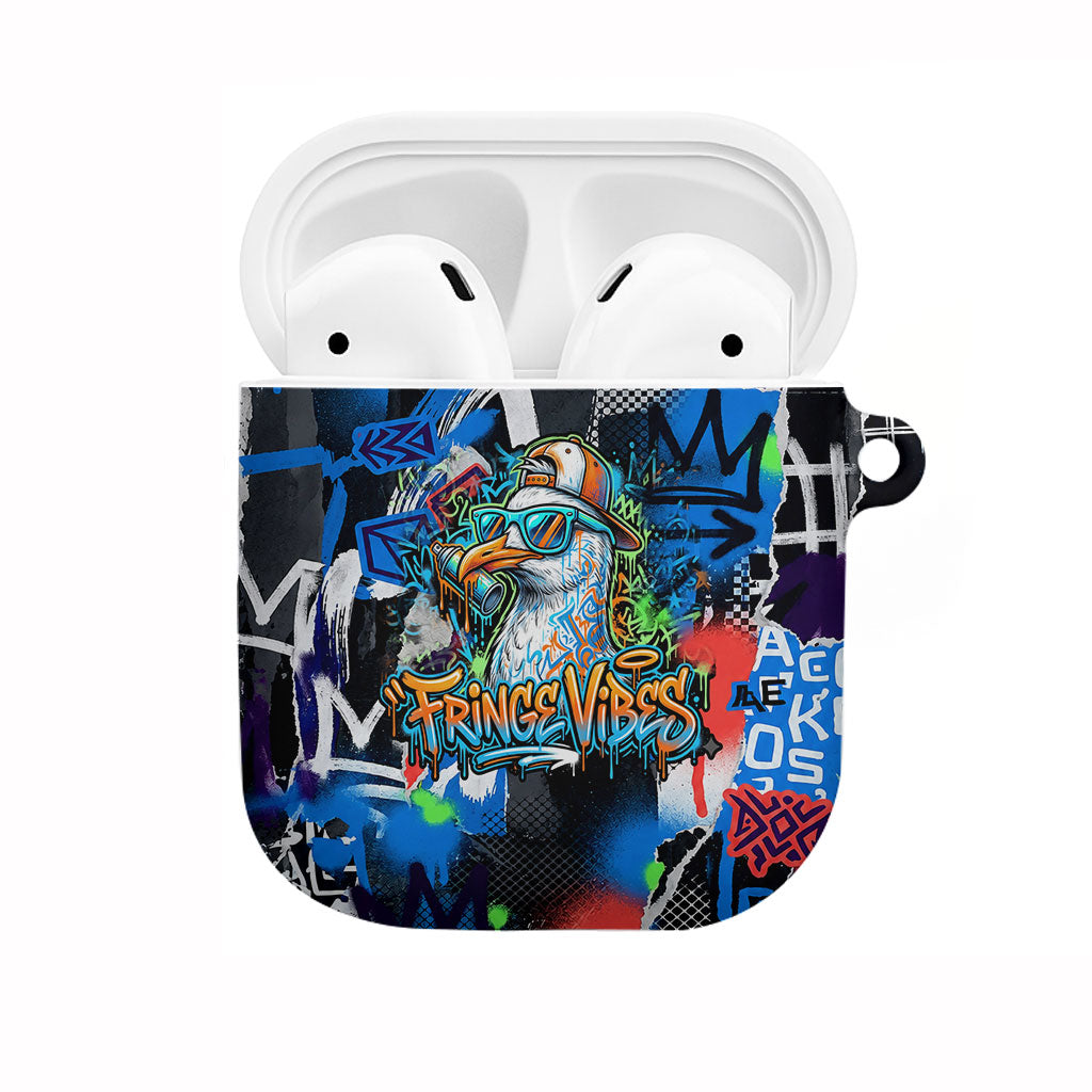 Edinburgh Fringe Festival AirPods Case Fringe Vibes Graffiti Seagull Scotland Bagpipes Street Art