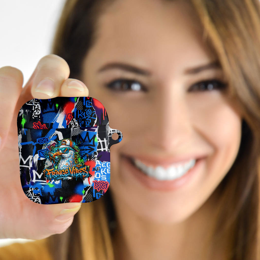 Edinburgh Fringe Festival AirPods Case Fringe Vibes Graffiti Seagull Scotland Bagpipes Street Art