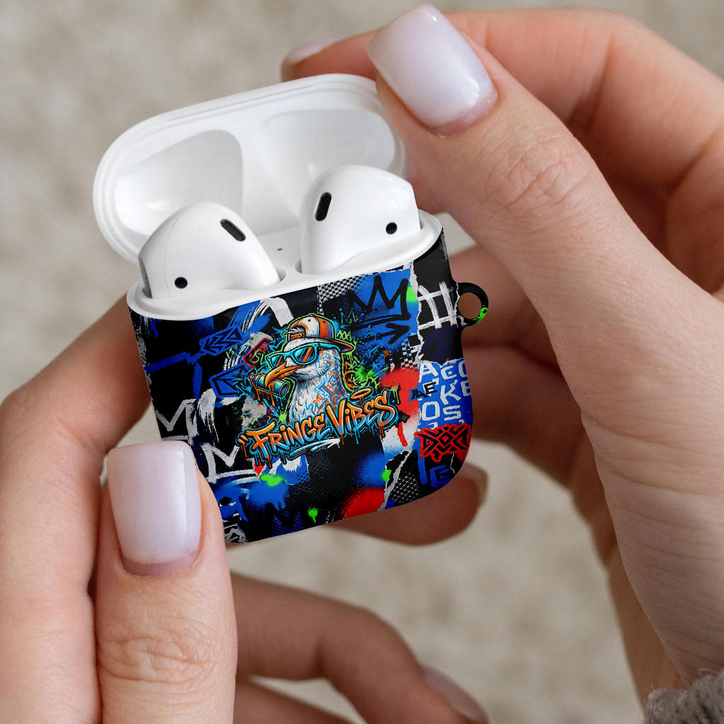 Edinburgh Fringe Festival AirPods Case Fringe Vibes Graffiti Seagull Scotland Bagpipes Street Art