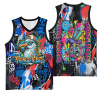 Edinburgh Fringe Festival Basketball Jersey Fringe Vibes Graffiti Seagull Scotland Bagpipes Street Art