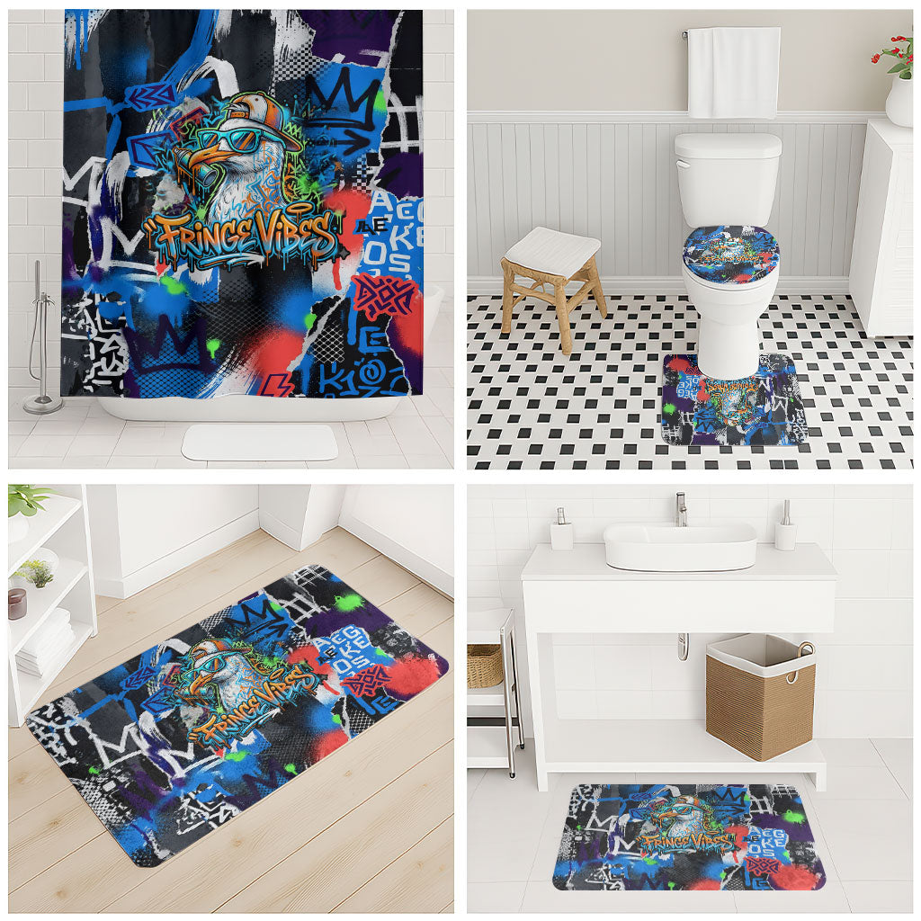 Edinburgh Fringe Festival Bathroom Set Fringe Vibes Graffiti Seagull Scotland Bagpipes Street Art