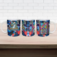 Edinburgh Fringe Festival Ceramic Mug Fringe Vibes Graffiti Seagull Scotland Bagpipes Street Art
