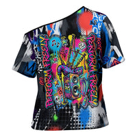 Edinburgh Fringe Festival Cross Shoulder Shirt Fringe Vibes Graffiti Seagull Scotland Bagpipes Street Art