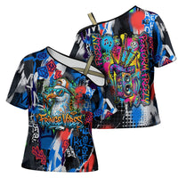 Edinburgh Fringe Festival Cross Shoulder Shirt Fringe Vibes Graffiti Seagull Scotland Bagpipes Street Art