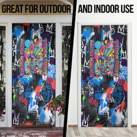 Edinburgh Fringe Festival Door Cover Fringe Vibes Graffiti Seagull Scotland Bagpipes Street Art