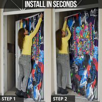 Edinburgh Fringe Festival Door Cover Fringe Vibes Graffiti Seagull Scotland Bagpipes Street Art