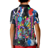 Edinburgh Fringe Festival Kid Polo Shirt Fringe Vibes Graffiti Seagull Scotland Bagpipes Street Art