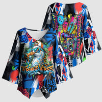 Edinburgh Fringe Festival Kimono Sleeve Blouse Fringe Vibes Graffiti Seagull Scotland Bagpipes Street Art