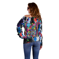 Edinburgh Fringe Festival Off Shoulder Sweater Fringe Vibes Graffiti Seagull Scotland Bagpipes Street Art