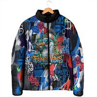 Edinburgh Fringe Festival Padded Jacket Fringe Vibes Graffiti Seagull Scotland Bagpipes Street Art