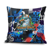Edinburgh Fringe Festival Pillow Cover Fringe Vibes Graffiti Seagull Scotland Bagpipes Street Art