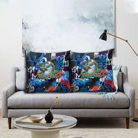 Edinburgh Fringe Festival Pillow Cover Fringe Vibes Graffiti Seagull Scotland Bagpipes Street Art