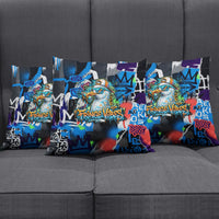 Edinburgh Fringe Festival Pillow Cover Fringe Vibes Graffiti Seagull Scotland Bagpipes Street Art