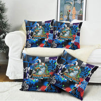 Edinburgh Fringe Festival Pillow Cover Fringe Vibes Graffiti Seagull Scotland Bagpipes Street Art