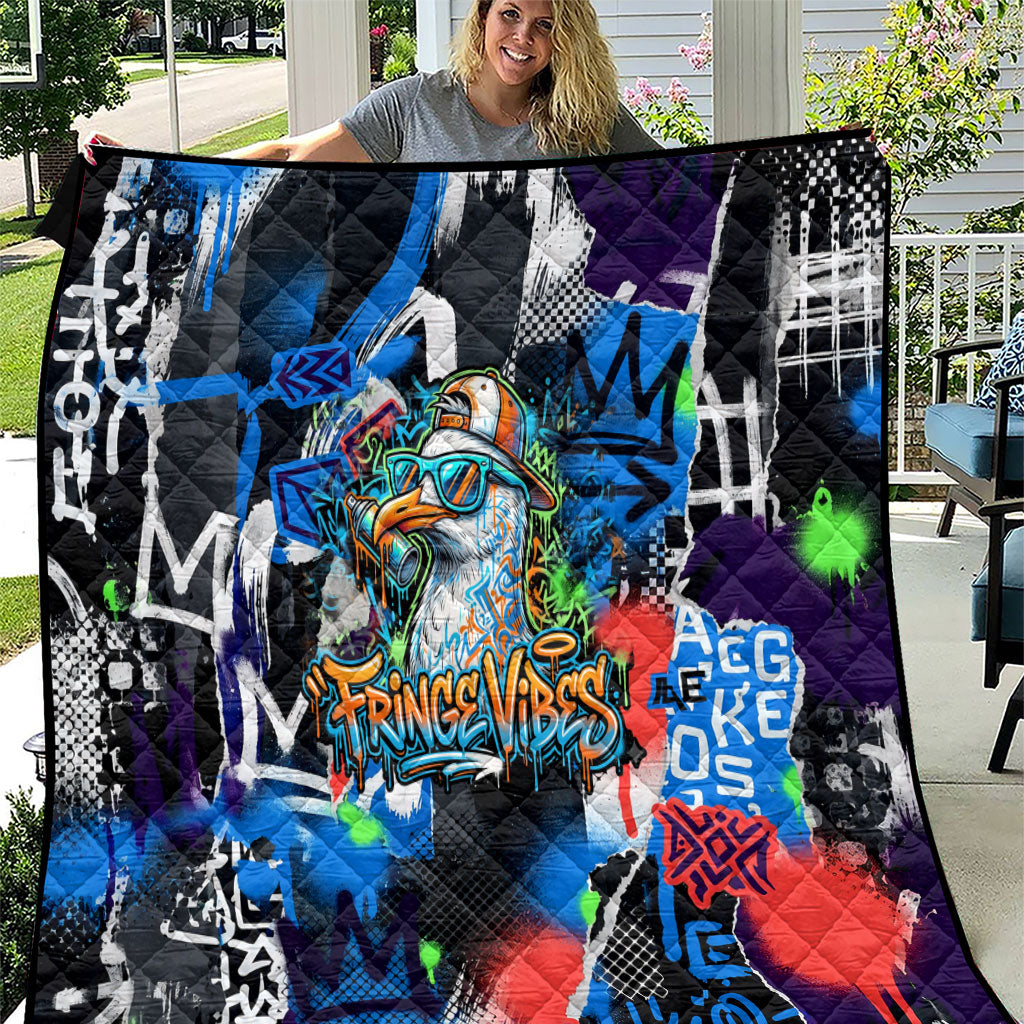 Edinburgh Fringe Festival Quilt Fringe Vibes Graffiti Seagull Scotland Bagpipes Street Art