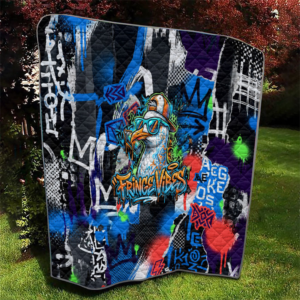 Edinburgh Fringe Festival Quilt Fringe Vibes Graffiti Seagull Scotland Bagpipes Street Art