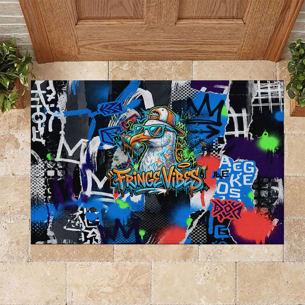 Edinburgh Fringe Festival Rubber Doormat Fringe Vibes Graffiti Seagull Scotland Bagpipes Street Art
