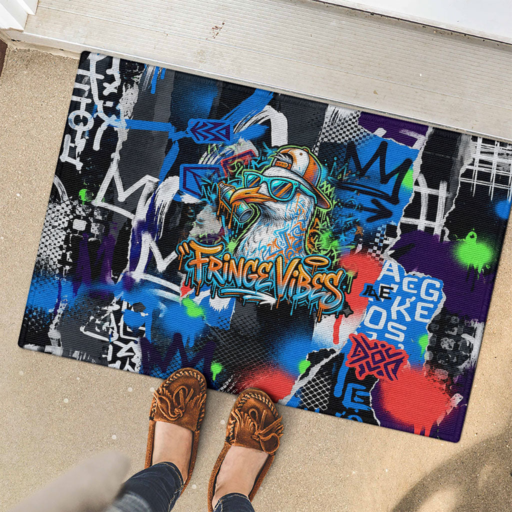 Edinburgh Fringe Festival Rubber Doormat Fringe Vibes Graffiti Seagull Scotland Bagpipes Street Art