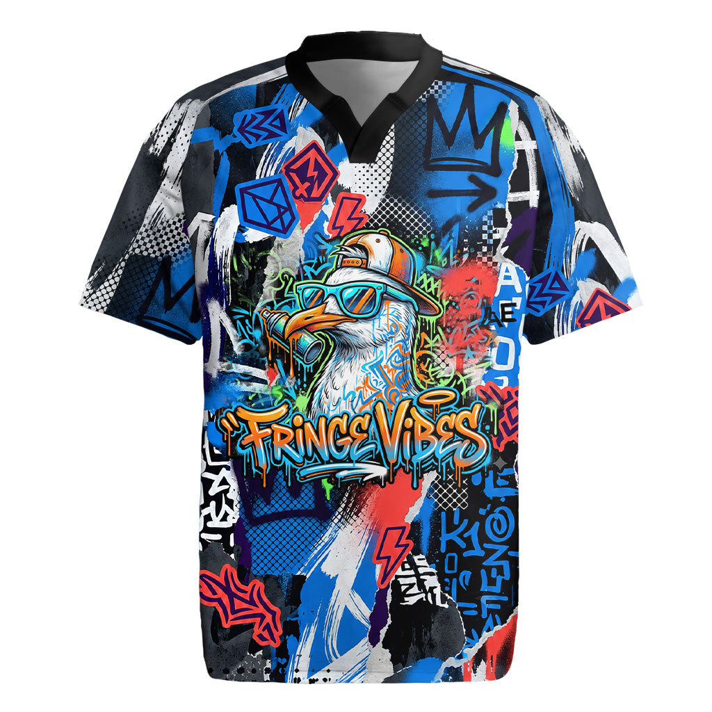 Edinburgh Fringe Festival Rugby Jersey Fringe Vibes Graffiti Seagull Scotland Bagpipes Street Art